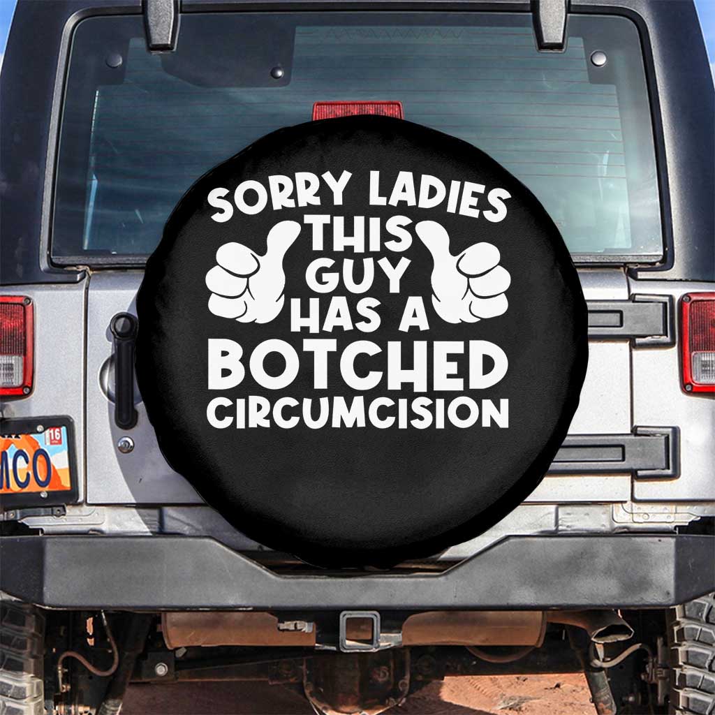 Inappropriate Adult Spare Tire Cover This Guy Botched Funny Cringe Offensive Humor Men TS10 No hole Black Print Your Wear