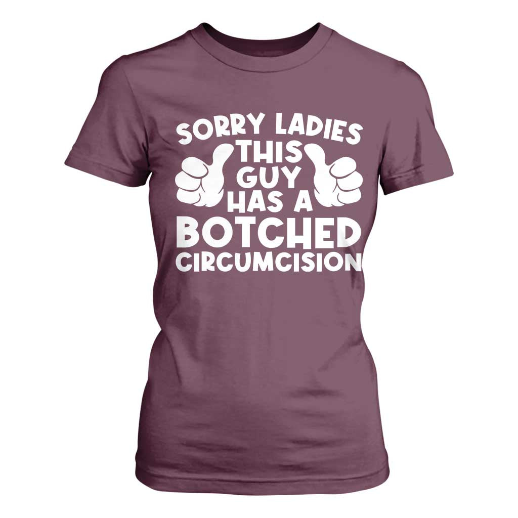 Inappropriate Adult T Shirt For Women This Guy Botched Funny Cringe Offensive Humor Men TS10 Maroon Print Your Wear