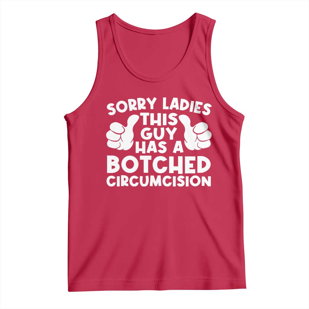 Inappropriate Adult Tank Top This Guy Botched Funny Cringe Offensive Humor Men TS10 Red Print Your Wear