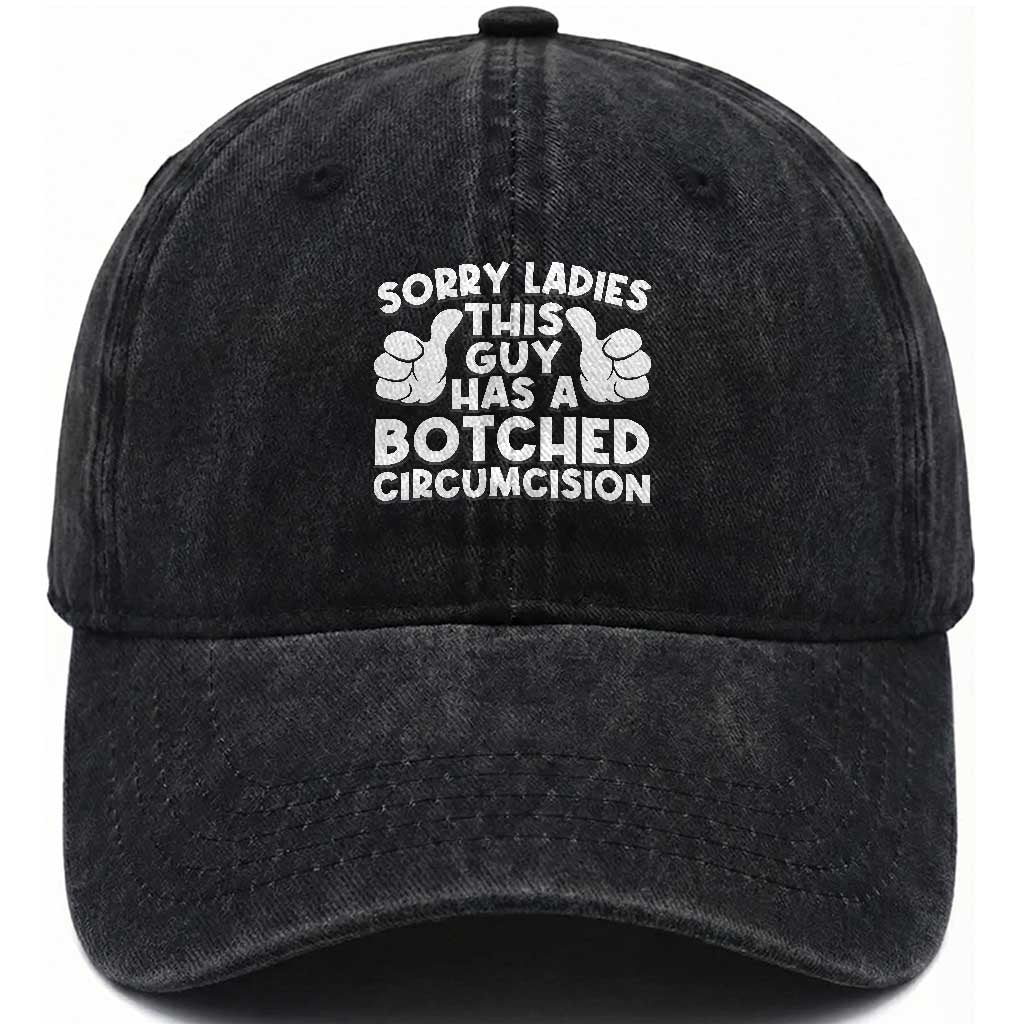 Inappropriate Adult Washed Cotton Baseball Cap This Guy Botched Funny Cringe Offensive Humor Men TS10 Print Your Wear