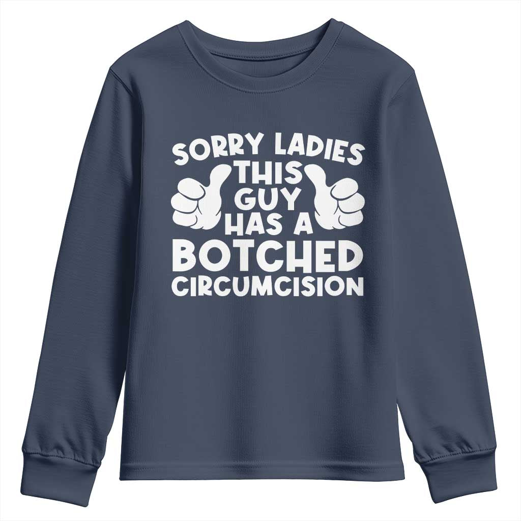 Inappropriate Adult Youth Sweatshirt This Guy Botched Funny Cringe Offensive Humor Men TS10 Navy Print Your Wear