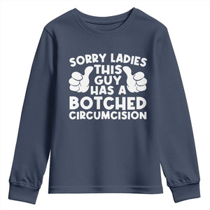 Inappropriate Adult Youth Sweatshirt This Guy Botched Funny Cringe Offensive Humor Men TS10 Navy Print Your Wear