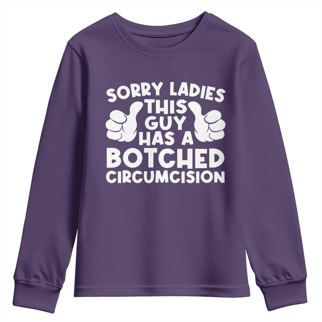 Inappropriate Adult Youth Sweatshirt This Guy Botched Funny Cringe Offensive Humor Men TS10 Purple Print Your Wear