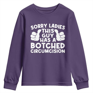 Inappropriate Adult Youth Sweatshirt This Guy Botched Funny Cringe Offensive Humor Men TS10 Purple Print Your Wear