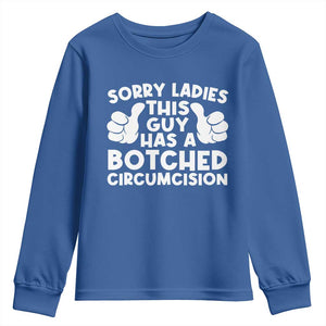 Inappropriate Adult Youth Sweatshirt This Guy Botched Funny Cringe Offensive Humor Men TS10 Royal Blue Print Your Wear