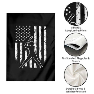 Vintage Patriotic Softball Garden Flag Girls Baseball Softball Player American Flag TS10 Print Your Wear