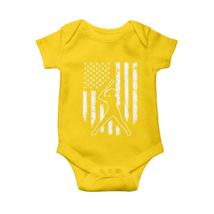Vintage Patriotic Softball Baby Onesie Girls Baseball Softball Player American Flag TS10 Daisy Print Your Wear