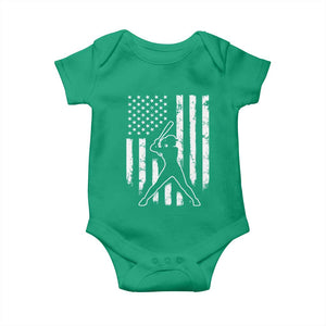 Vintage Patriotic Softball Baby Onesie Girls Baseball Softball Player American Flag TS10 Irish Green Print Your Wear