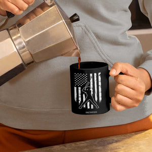 Vintage Patriotic Softball Coffee Mug Girls Baseball Softball Player American Flag TS10 Print Your Wear