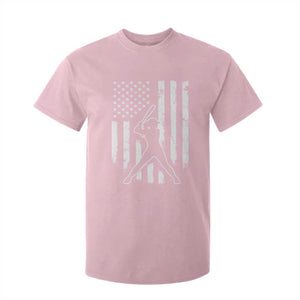 Vintage Patriotic Softball T Shirt For Kid Girls Baseball Softball Player American Flag TS10 Light Pink Print Your Wear