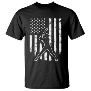 Vintage Patriotic Softball T Shirt Girls Baseball Softball Player American Flag TS10 Black Print Your Wear