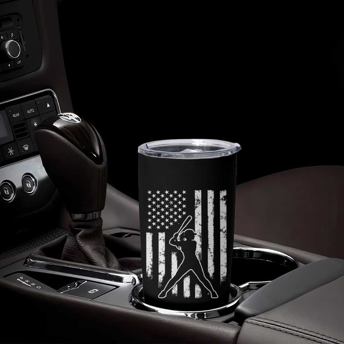 Vintage Patriotic Softball Tumbler Cup Girls Baseball Softball Player American Flag TS10 Print Your Wear