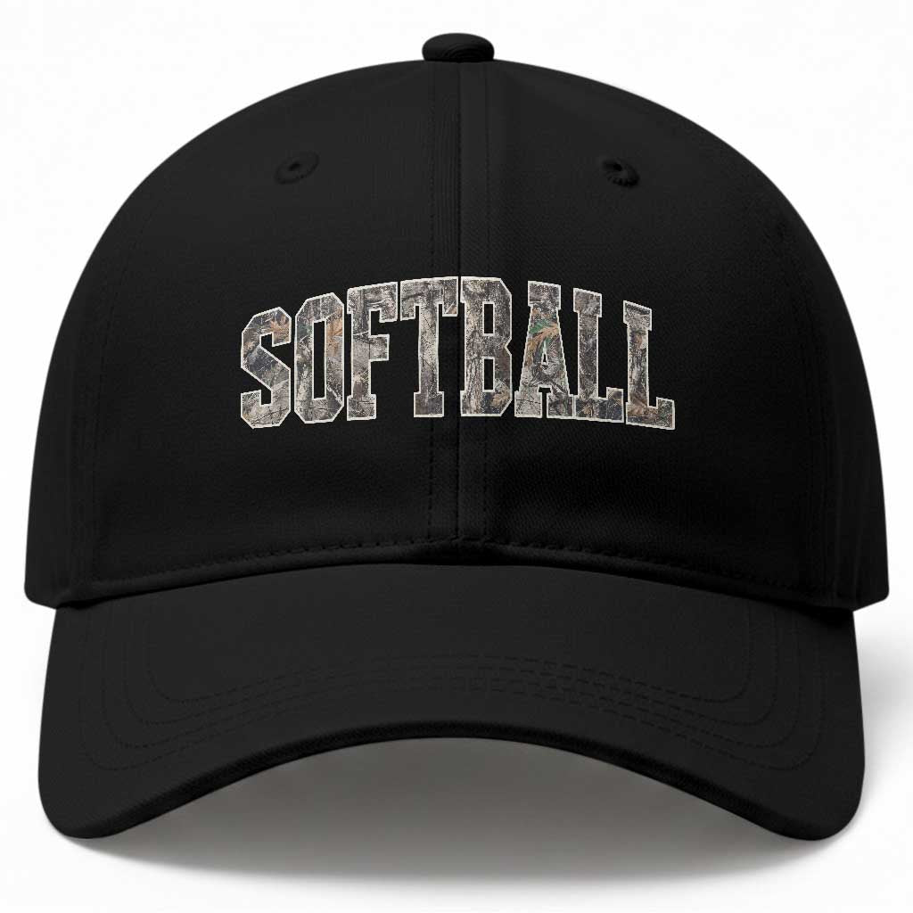 Camo Softball Baseball Cap Vintage Camouflage Softball Varsity Game Day