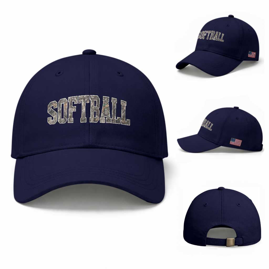 Camo Softball Baseball Cap Vintage Camouflage Softball Varsity Game Day