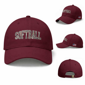 Camo Softball Baseball Cap Vintage Camouflage Softball Varsity Game Day