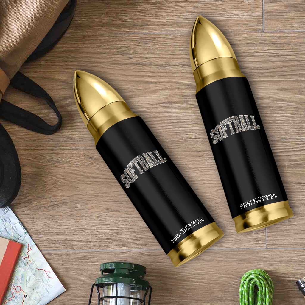 Camo Softball Bullet Tumbler Vintage Camouflage Softball Varsity Game Day TS10 Print Your Wear