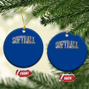 Camo Softball Ceramic Ornament Vintage Camouflage Softball Varsity Game Day TS10 1pc Blue Print Your Wear
