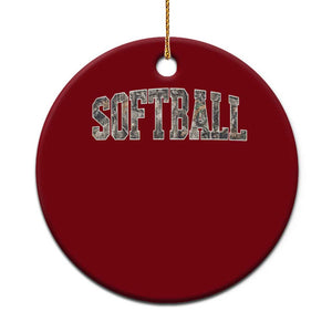 Camo Softball Ceramic Ornament Vintage Camouflage Softball Varsity Game Day TS10 1pc Red Print Your Wear