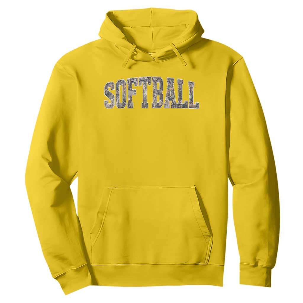 Camo Softball Hoodie Vintage Camouflage Softball Varsity Game Day TS10 Daisy Print Your Wear