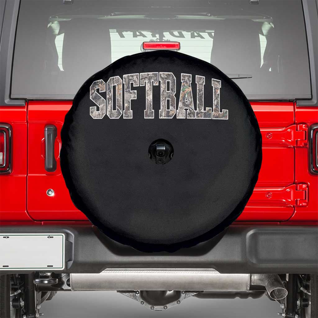 Camo Softball Spare Tire Cover Vintage Camouflage Softball Varsity Game Day TS10 Black Print Your Wear