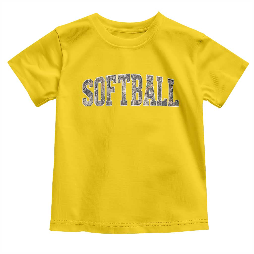 Camo Softball Toddler T Shirt Vintage Camouflage Softball Varsity Game Day TS10 Daisy Print Your Wear