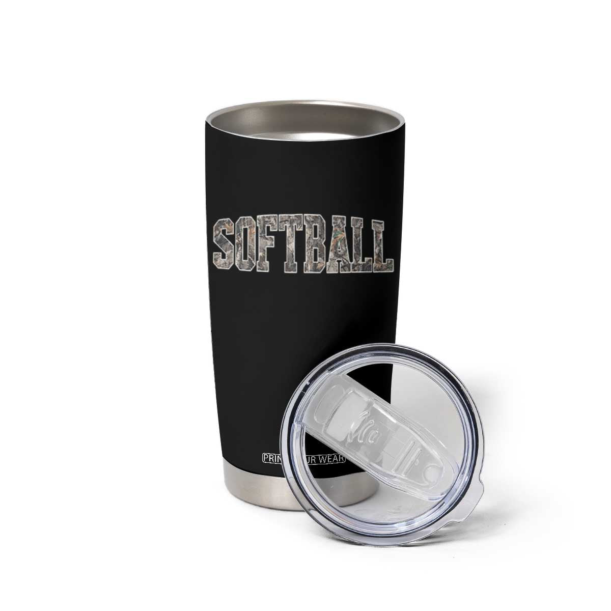 Camo Softball Tumbler Cup Vintage Camouflage Softball Varsity Game Day TS10 Print Your Wear
