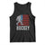 Hockey Bigfoot USA Flag Tank Top Vintage Patriotic Ice Hockey Player TS10 Black Print Your Wear