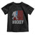 Hockey Bigfoot USA Flag Toddler T Shirt Vintage Patriotic Ice Hockey Player TS10 Black Print Your Wear
