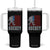 Hockey Bigfoot USA Flag Tumbler With Handle Vintage Patriotic Ice Hockey Player - Print Your Wear