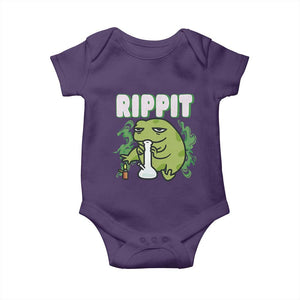 Rippit Frog Meme Baby Onesie Funny Stoner Bong Rip TS10 Purple Print Your Wear