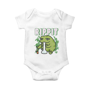 Rippit Frog Meme Baby Onesie Funny Stoner Bong Rip TS10 White Print Your Wear