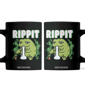 Rippit Frog Meme Coffee Mug Funny Stoner Bong Rip TS10 Black Print Your Wear
