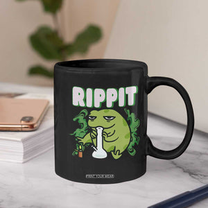 Rippit Frog Meme Coffee Mug Funny Stoner Bong Rip TS10 Print Your Wear