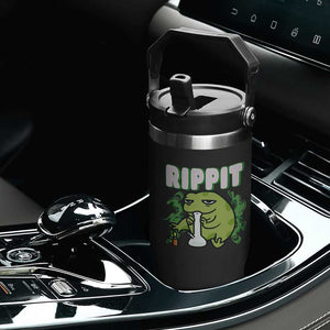 Rippit Frog Meme Flip Straw Tumbler Funny Stoner Bong Rip TS10 Print Your Wear