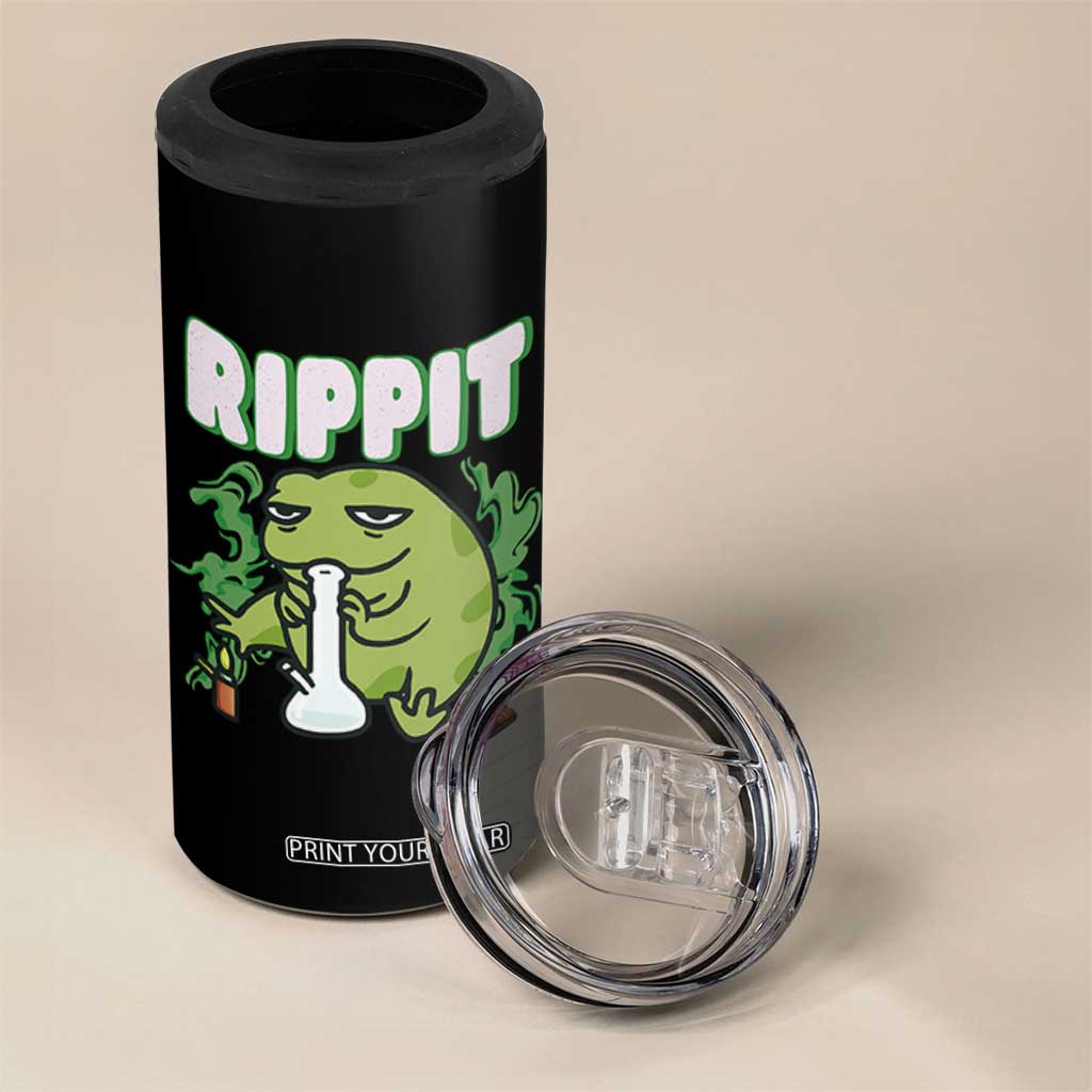 Rippit Frog Meme 4 in 1 Can Cooler Tumbler Funny Stoner Bong Rip TS10 Print Your Wear