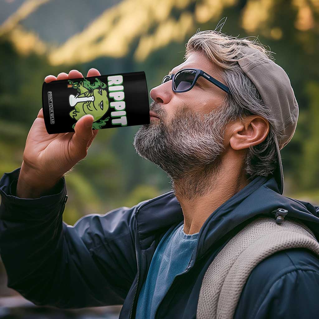 Rippit Frog Meme 4 in 1 Can Cooler Tumbler Funny Stoner Bong Rip TS10 Print Your Wear