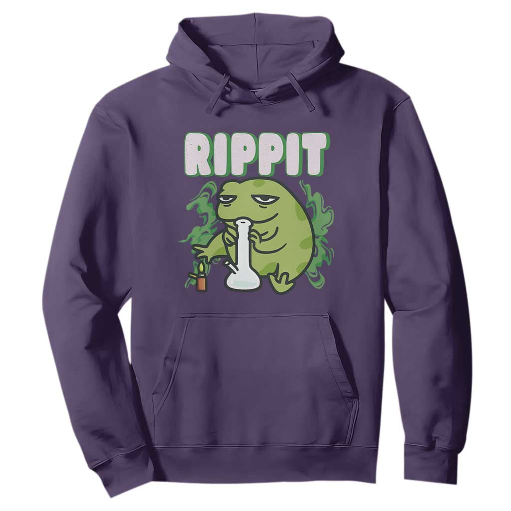 Rippit Frog Meme Hoodie Funny Stoner Bong Rip TS10 Purple Print Your Wear