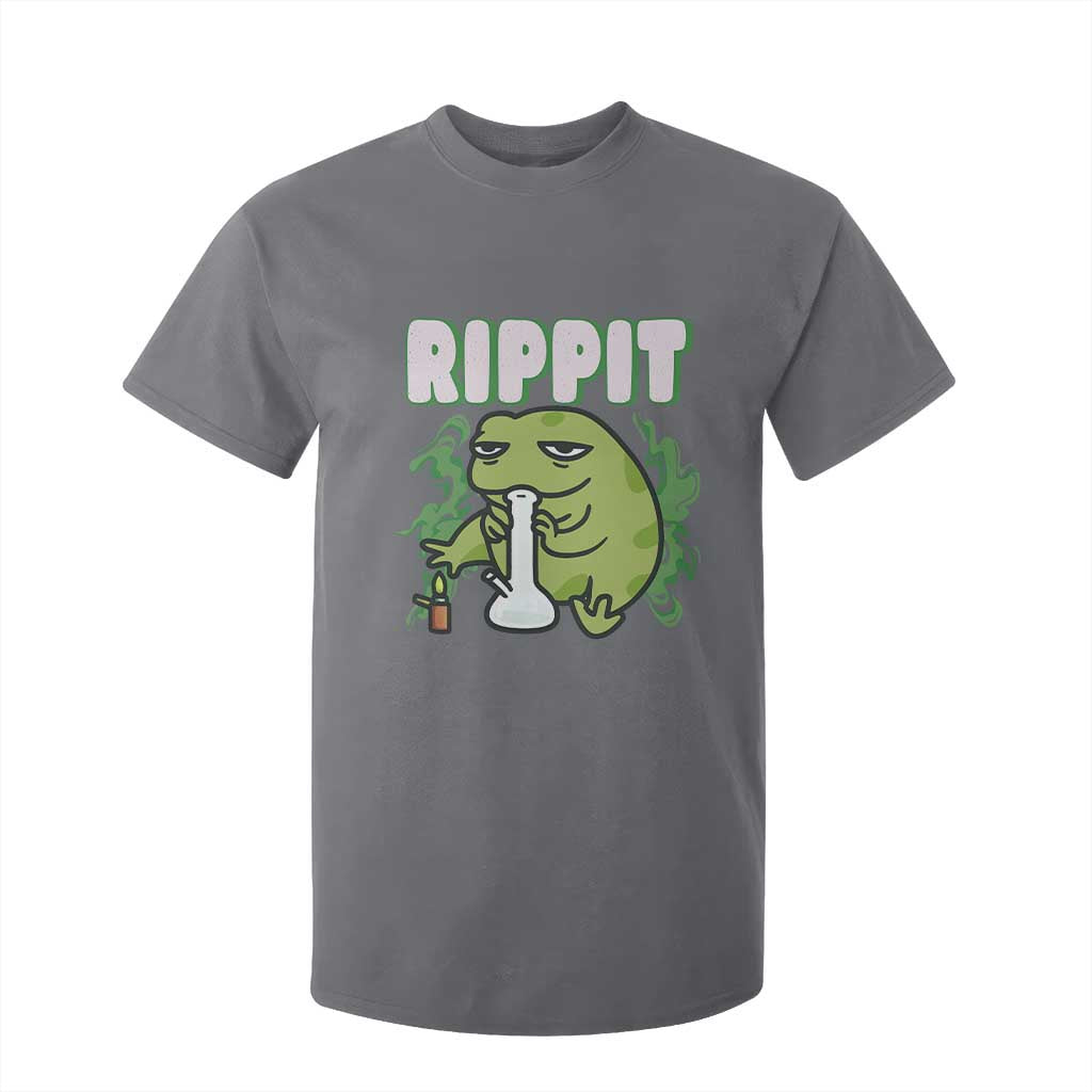 Rippit Frog Meme T Shirt For Kid Funny Stoner Bong Rip TS10 Charcoal Print Your Wear
