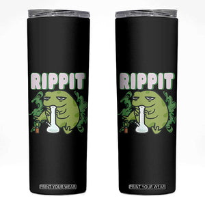 Rippit Frog Meme Skinny Tumbler Funny Stoner Bong Rip TS10 Black Print Your Wear