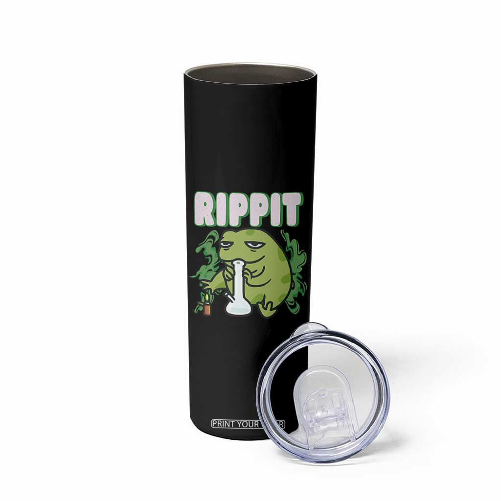 Rippit Frog Meme Skinny Tumbler Funny Stoner Bong Rip TS10 Print Your Wear