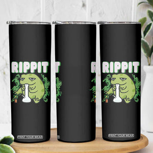 Rippit Frog Meme Skinny Tumbler Funny Stoner Bong Rip TS10 Print Your Wear