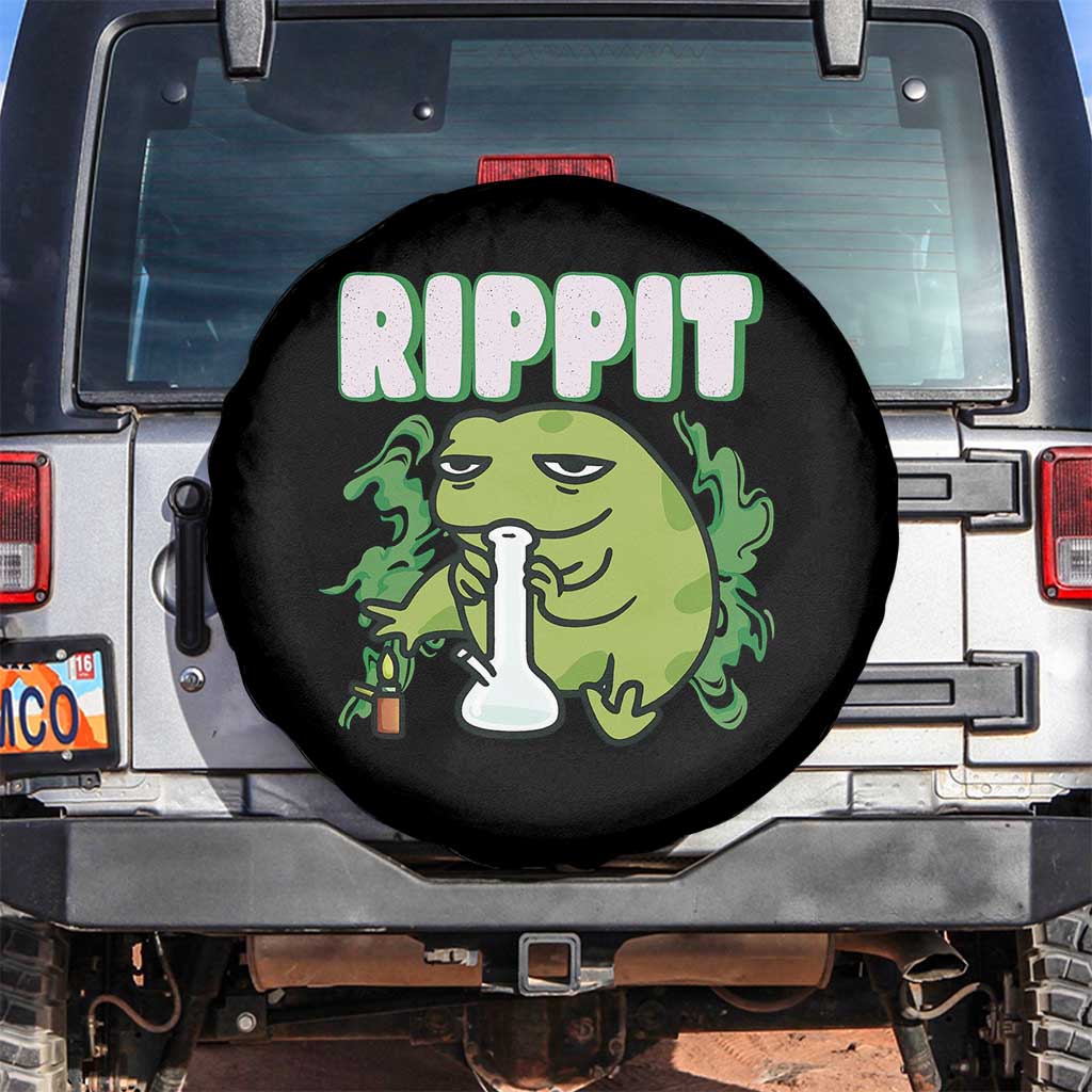 Rippit Frog Meme Spare Tire Cover Funny Stoner Bong Rip TS10 No hole Black Print Your Wear
