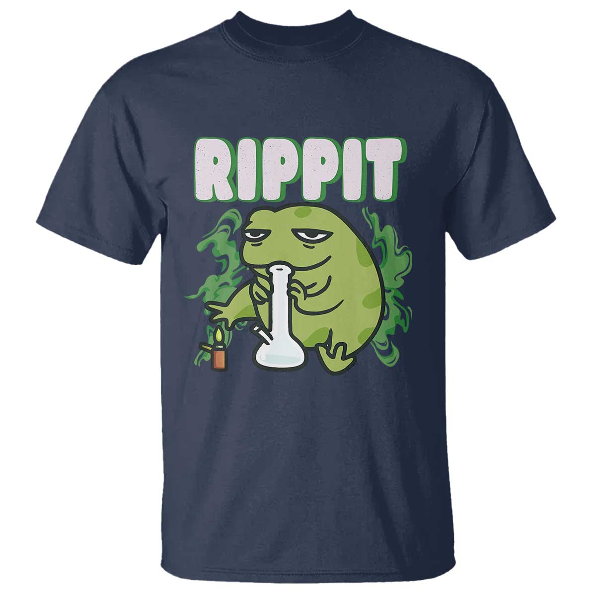 Rippit Frog Meme T Shirt Funny Stoner Bong Rip TS10 Navy Print Your Wear