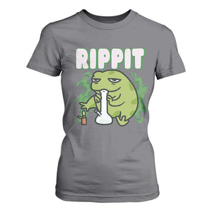 Rippit Frog Meme T Shirt For Women Funny Stoner Bong Rip TS10 Charcoal Print Your Wear