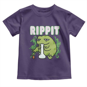 Rippit Frog Meme Toddler T Shirt Funny Stoner Bong Rip TS10 Purple Print Your Wear