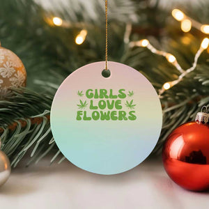 Girls Love Flowers Weed Cannabis Ceramic Ornament Funny Marijuana 420 Gift TS10 1pc Pastel Print Your Wear