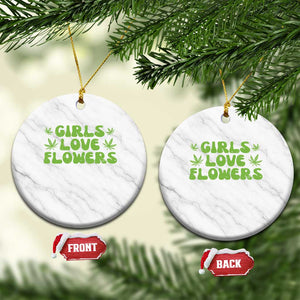 Girls Love Flowers Weed Cannabis Ceramic Ornament Funny Marijuana 420 Gift TS10 1pc White Marble Print Your Wear