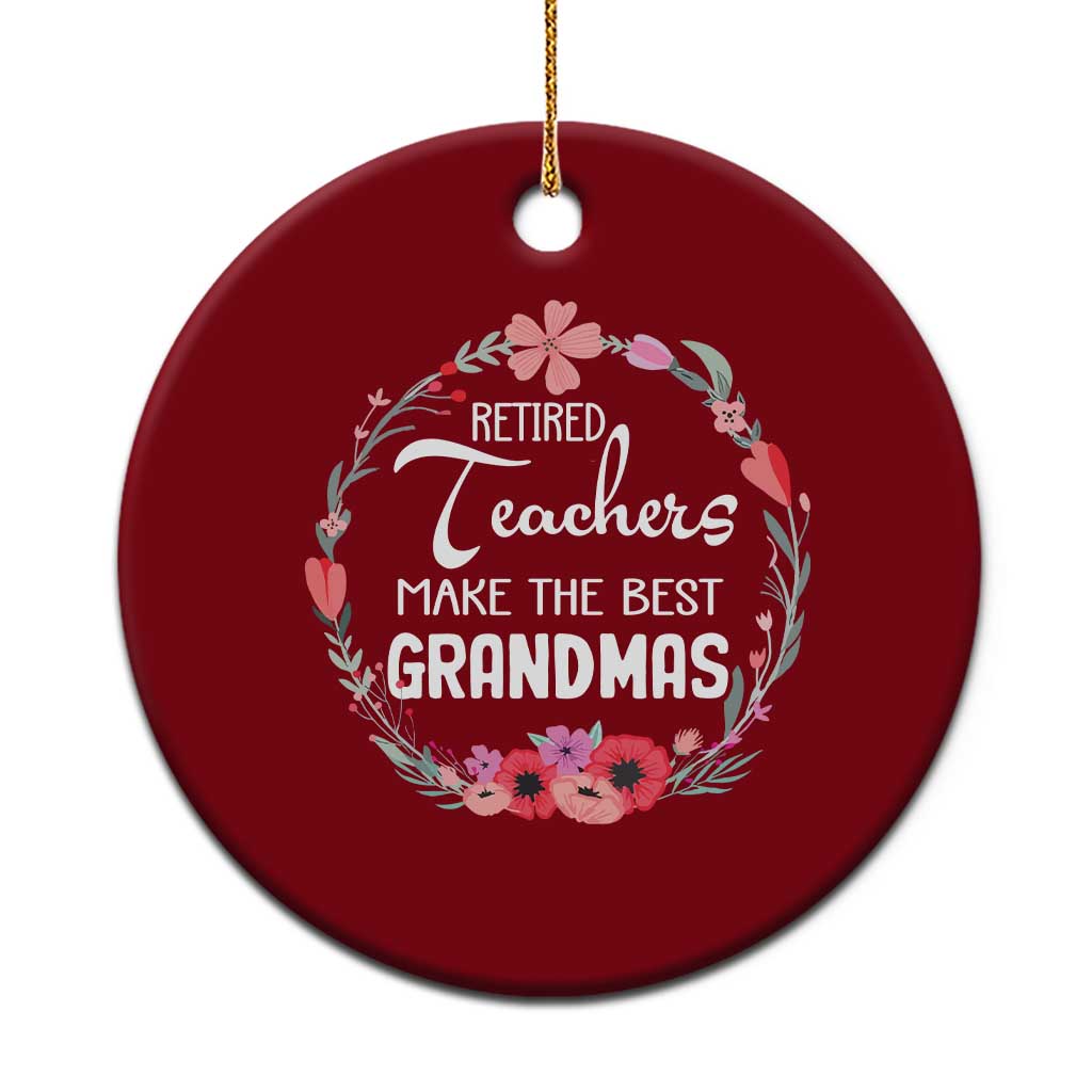 Retired Teacher Ceramic Ornament Floral For Grandmas Retirement TS10 1pc Red Print Your Wear