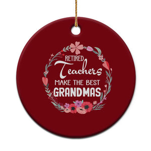 Retired Teacher Ceramic Ornament Floral For Grandmas Retirement TS10 1pc Red Print Your Wear