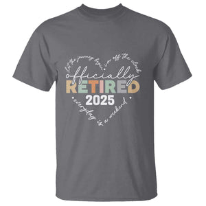 Officially Retired 2025 T Shirt Women Retirement Vintage TS10 Charcoal Print Your Wear